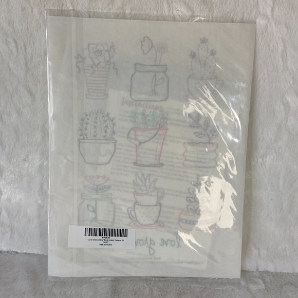 ADORNit  'Love Grows Here' Embroidery Pattern Hand Embroidery Cross Stitch It - Picture 4 of 7